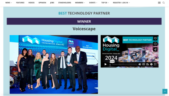 Voicescape winning an award